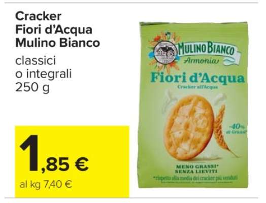 CRACKER FIORI D’ACQUA MULINO BIANCO