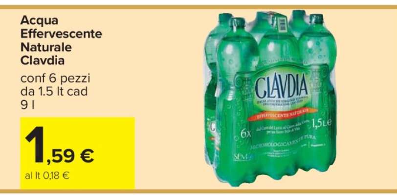 Acqua Effervescente Naturale Clavdia