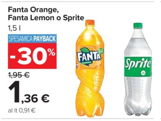Fanta Orange, Fanta Lemon o Sprite