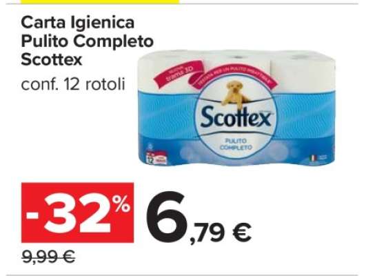 Carta Igienica Pulito Completo Scottex