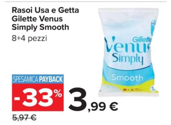 Rasoi Usa e Getta Gillette Venus Simply Smooth