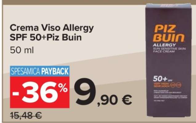 Crema Viso Allergy SPF 50+ Piz Buin