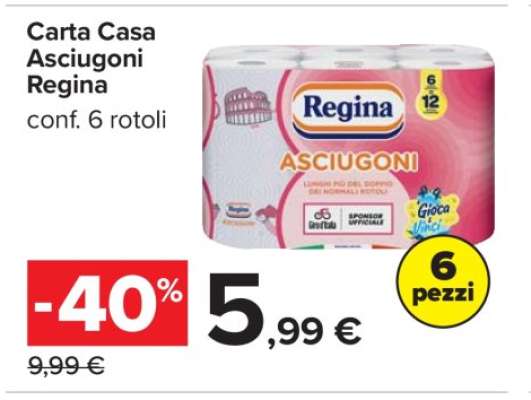 Carta Casa Asciugoni Regina