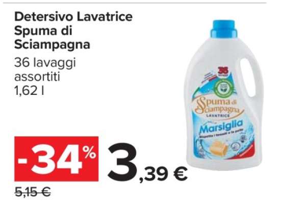 Detersivo Lavatrice Spuma di Sciampagna