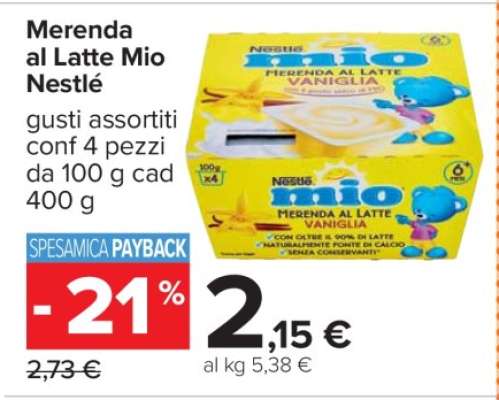 Merenda al Latte Mio Nestlè