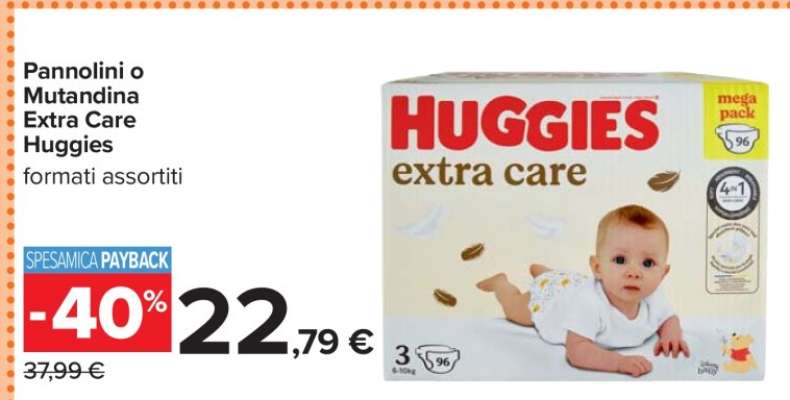 Pannolini o Mutandina Extra Care Huggies