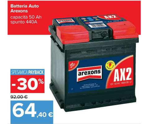 Batteria Auto Arexons