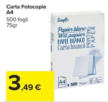 Carta Fotocopie A4