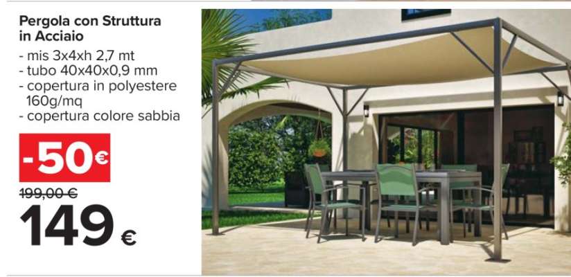 Pergola con Struttura in Acciaio