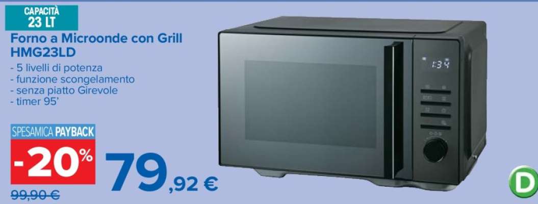 Forno a Microonde con Grill HMG23LD