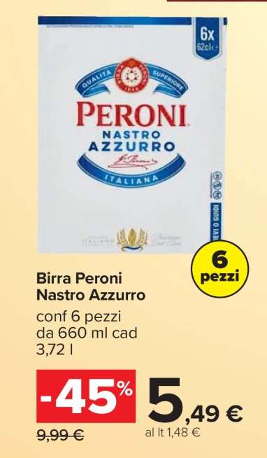 Birra Peroni Nastro Azzurro
