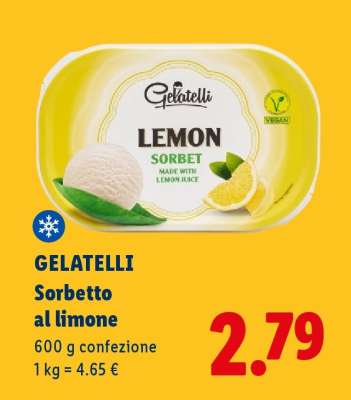 Gelatelli Sorbetto al limone