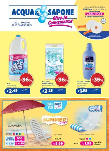 Volantino Acqua & Sapone - 21/5/2026 - 10/6/2026.