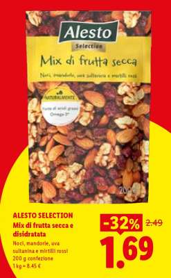 ALESTO SELECTION Mix di frutta secca e disidratata