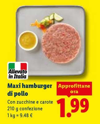Maxi hamburger di pollo