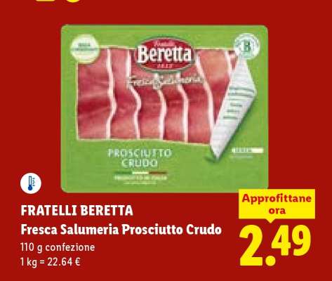 FRATELLI BERETTA FRESCA SALUMERIA PROSCIUTTO CRUDO