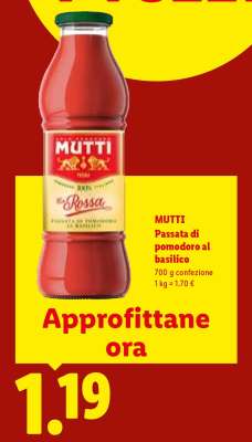 MUTTI Passata di pomodoro al basilico