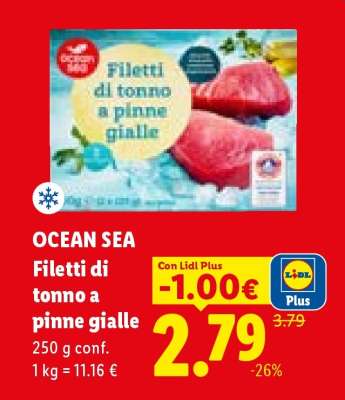 OCEAN SEA Filetti di tonno a pinne gialle