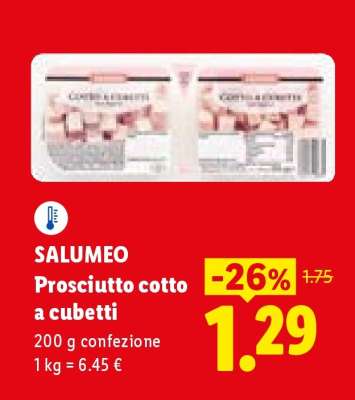 SALUMEO Prosciutto cotto a cubetti