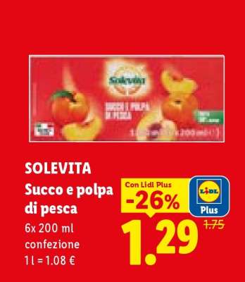 Solevita Succo e polpa di pesca