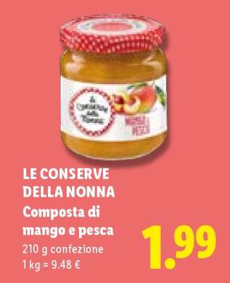 LE CONSERVE DELLA NONNA Composta di mango e pesca