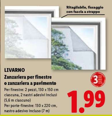 LIVARNO Zanzariera per finestre o zanzariera a pavimento