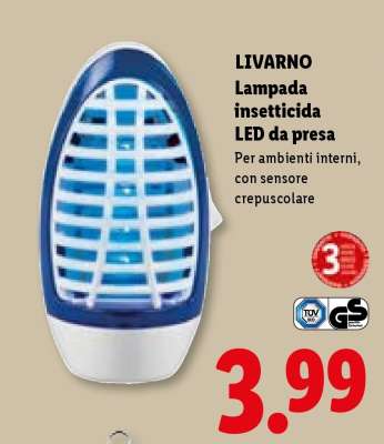 LIVARNO Lampada insetticida LED da presa