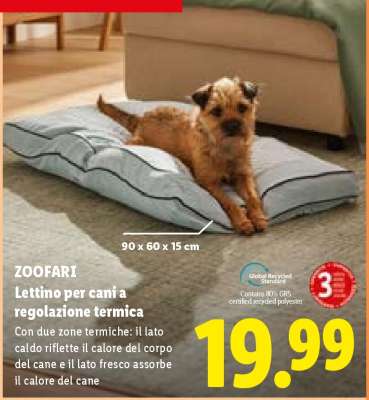 ZOOFARI Lettino per cani a regolazione termica