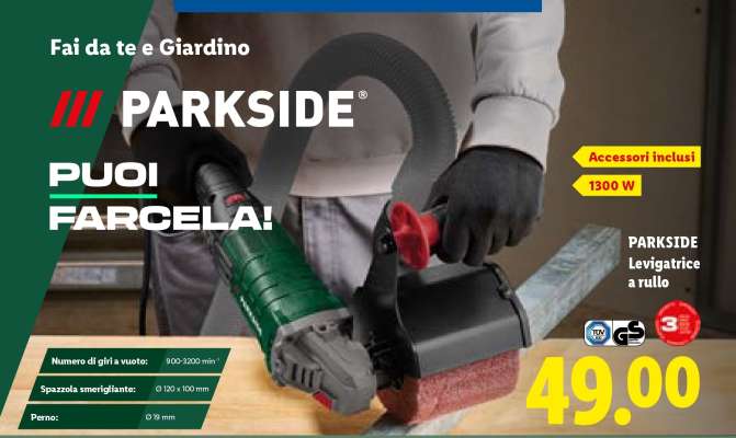 PARKSIDE Levigatrice a rullo