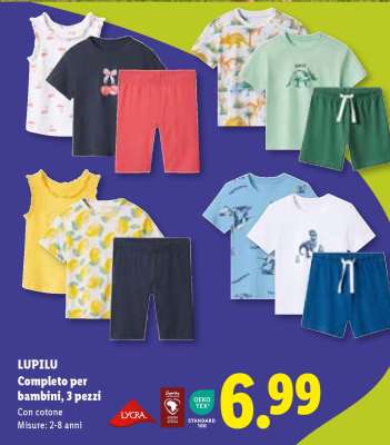 LUPILU Completo per bambini, 3 pezzi