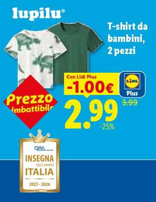 lupilu T-shirt da bambini, 2 pezzi