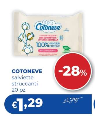 COTONEVE salviette struccanti 20 pz