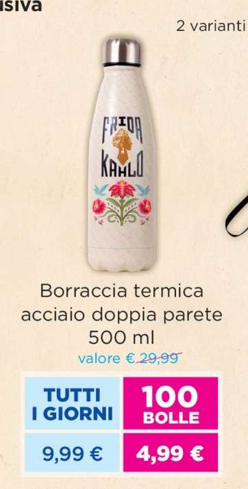 Borraccia termica acciaio doppia parete 500 ml