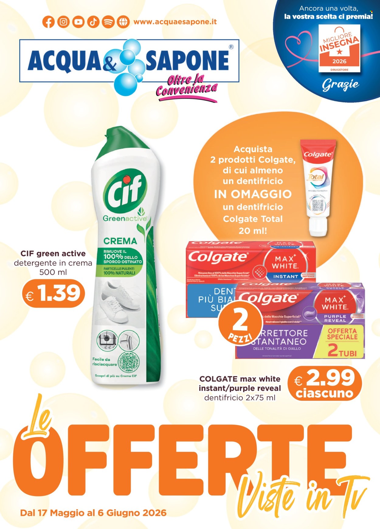 Volantino Acqua & Sapone - 17/5/2026 - 6/6/2026. Pagina 1