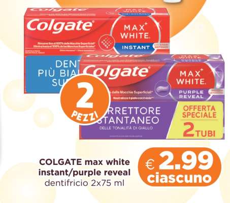 COLGATE max white instant/purple reveal