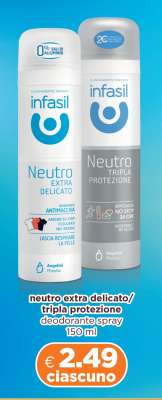 neutro extra delicato/tripla protezione deodorante spray 150 ml