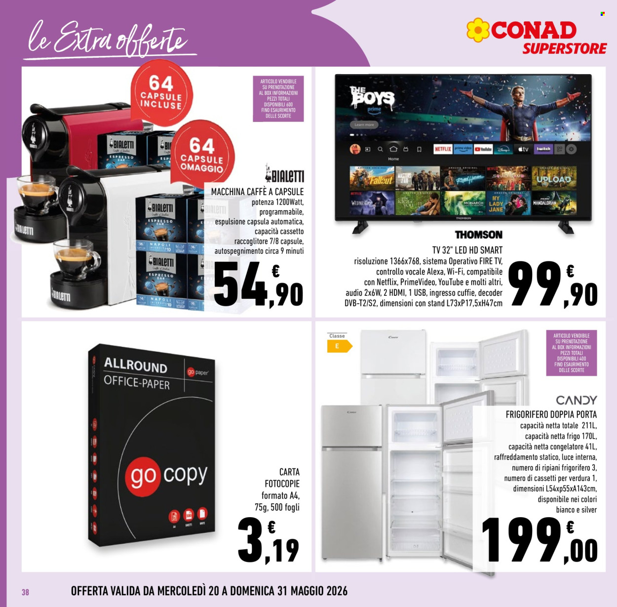 Volantino Conad Superstore - 20/5/2026 - 2/6/2026. Pagina 38