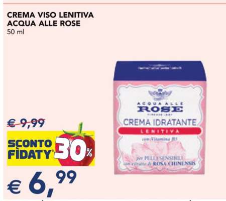 CREMA VISO LENITIVA ACQUA ALLE ROSE