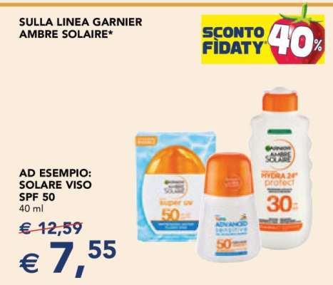 SULLA LINEA GARNIER AMBRE SOLAIRE