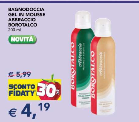 BAGNODOCCIA GEL IN MOUSSE ABBRACCIO BOROTALCO