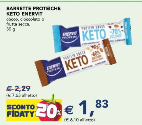 BARRETTE PROTEICHE KETO ENERVIT