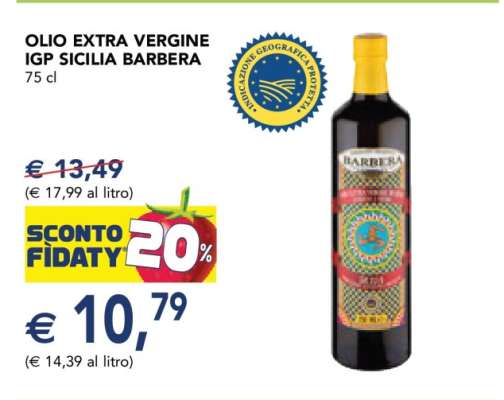 OLIO EXTRA VERGINE IGP SICILIA BARBERA