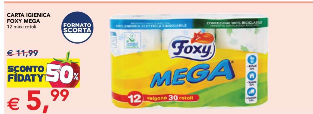 Carta Igienica Foxy Mega