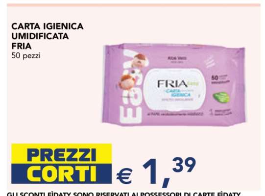 CARTA IGIENICA UMIDIFICATA FRIA