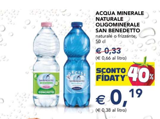 ACQUA MINERALE NATURALE OLIGOMINERALE SAN BENEDETTO
