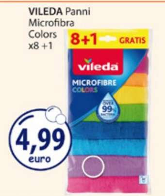 VILEDA Panni Microfibra Colors x8 + 1