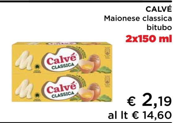 CALVÉ Maionese classica bitubo