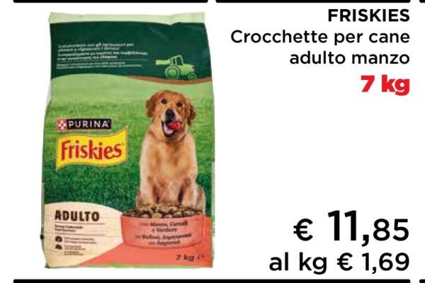 FRISKIES Crocchette per cane adulto manzo