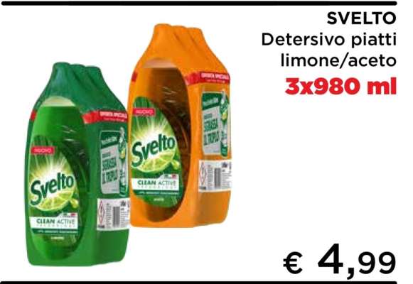 SVELTO Detersivo piatti limone/aceto
