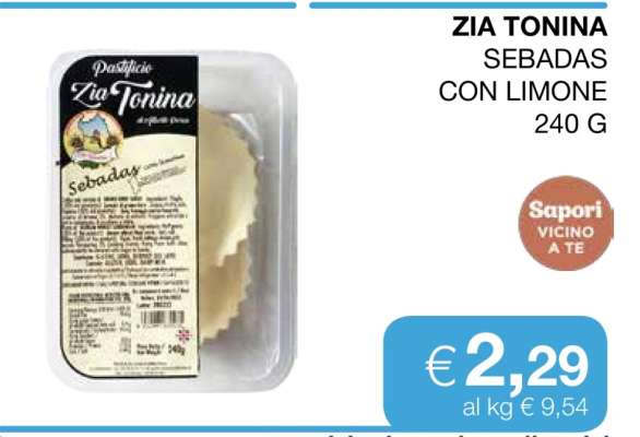 ZIA TONINA SEBADAS CON LIMONE 240 G